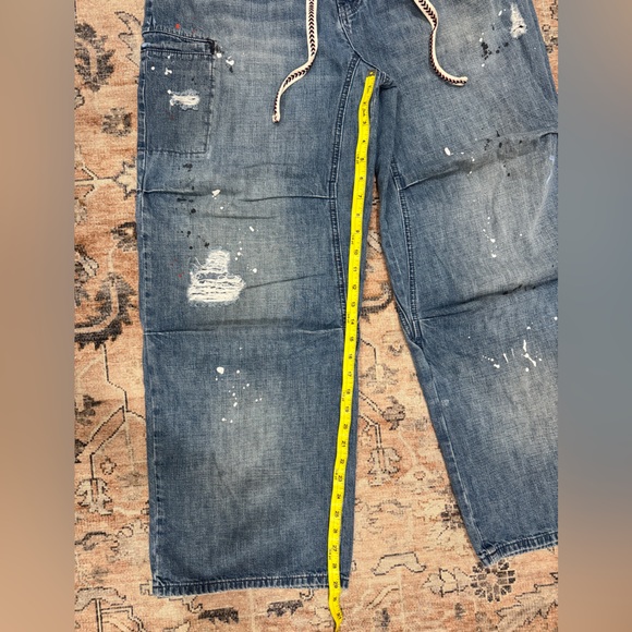 We The Free Relaxed Blue Paint-Splatter Jeans - Picture 8 of 8